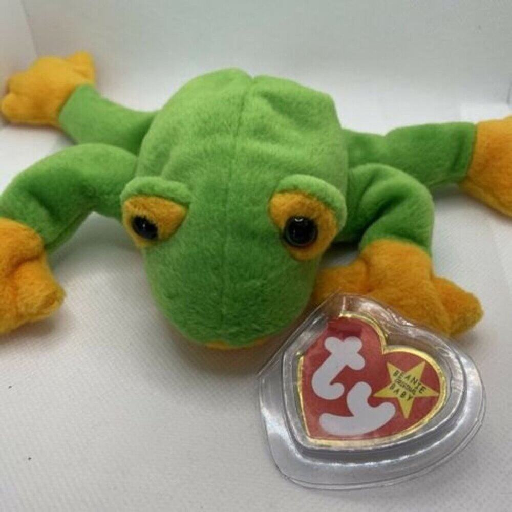 Ty Beanie Baby Smoochy the Frog, NWT